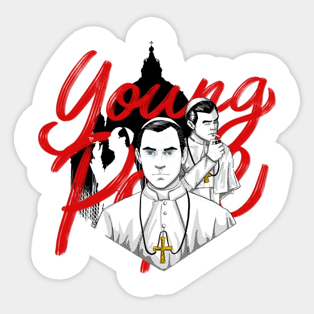 The Young Pope Sticker by Blues and Design